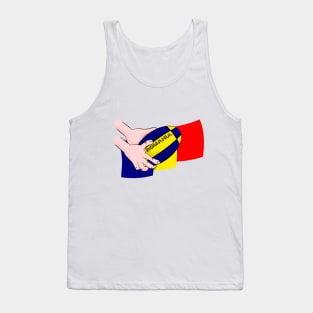 Rugby Romania Flag Tank Top